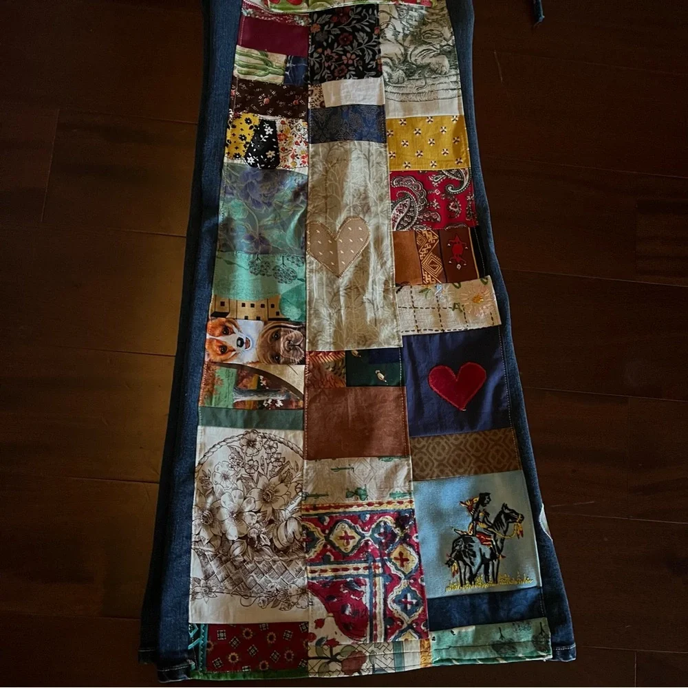 Harper jeans bellbottom patchwork phish llama donuts hippie shakedown patchpixie - Picture 4 of 11